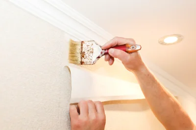 Pose de papier peint à Sassangy — revêtements muraux et toiles de verre